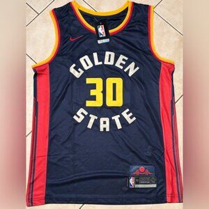 Golden State Warriors Stephen Curry # 30 Jersey Blue/Yellow , Unisex